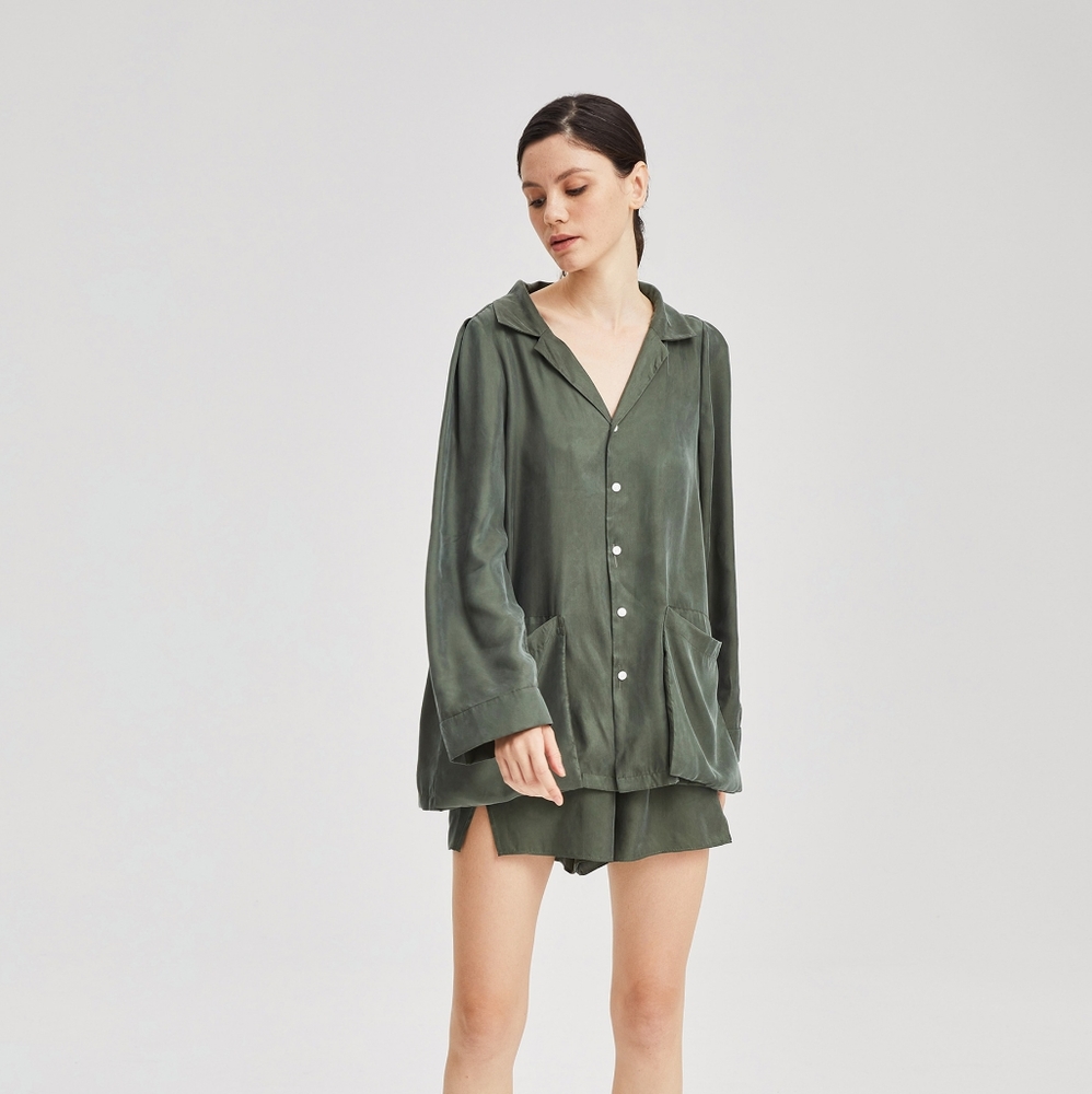 NWT 2-Piece Shirt & Short PJ Slouch Set (Jade) - NAP Loungewear